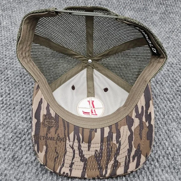 Leupold Camo Mesh Snapback Trucker Hat Mossy Oak Bottomland Hunting Ball Cap - Picture 6 of 8